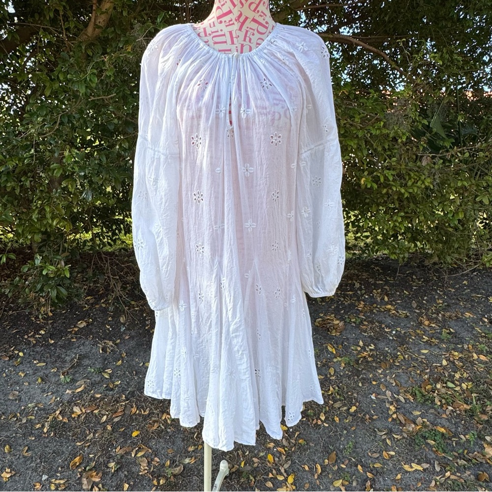 Velvet‎ Graham & Spencer White Gracie Cotton Dress Eyelet Cottagecore Small